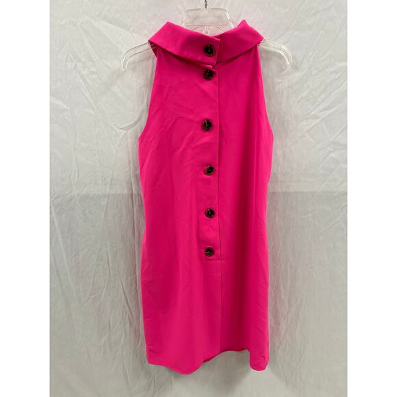 NWT Sail to Sable Hot Pink Button Back Shift Dress size S - Picture 2 of 6